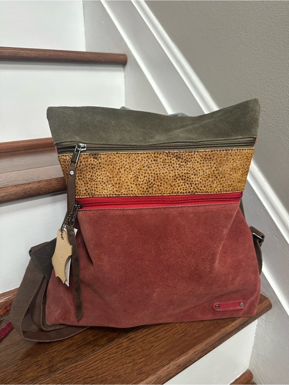 NWT Soruka Louise Suede Multi-Color Backpack
